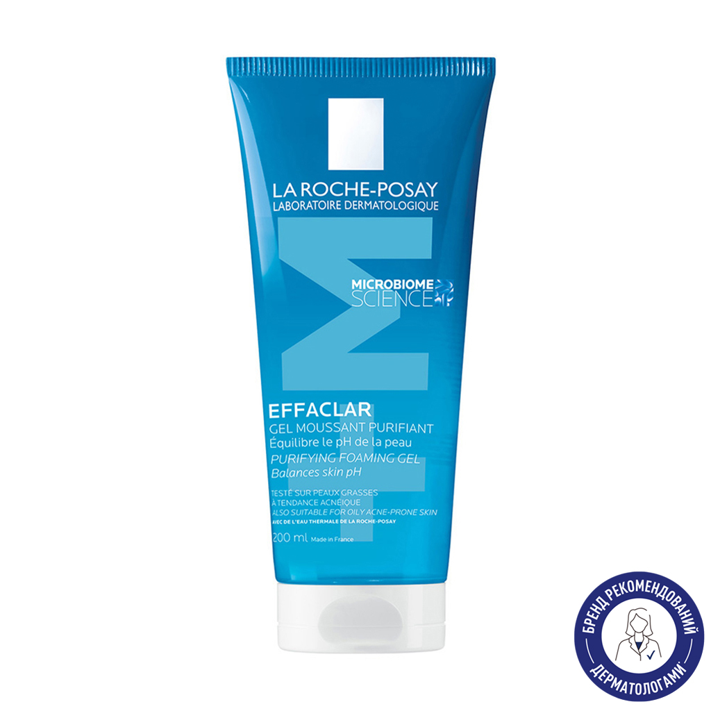 Гель-мус для очищення проблемної шкіри обличчя La Roche-Posay Effaclar+М, 200 мл